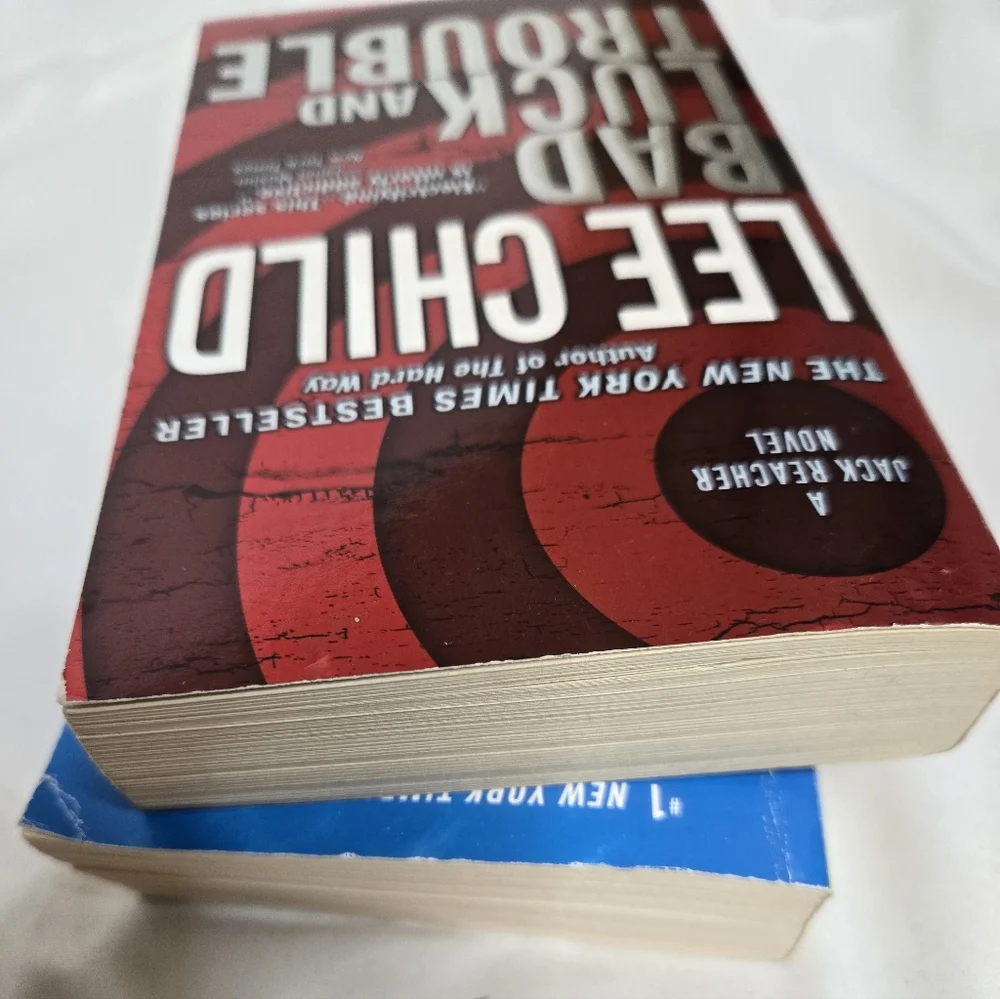 LEE CHILD 2 Jack Reacher Novels Past Tense and Bad Luck And‎ Trouble books